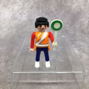 Playmobil Female Crossing Guard- Sign Is Green On Both Sides